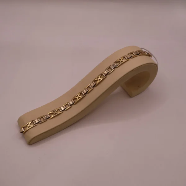 Two-Tone X-Link Bracelet