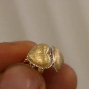 Brushed Heart Stud Earrings