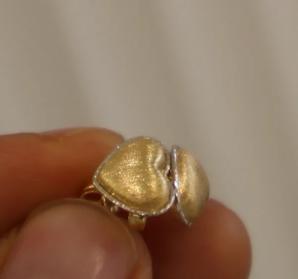 Brushed Heart Stud Earrings