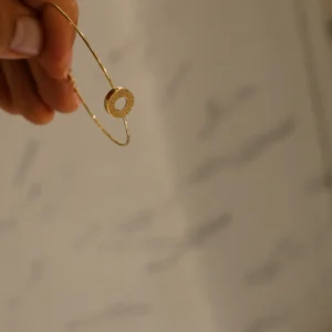 Greek Key Disc Bangle