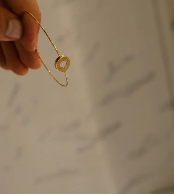 Greek Key Disc Bangle
