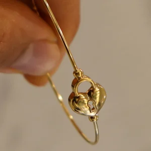 Heart Padlock Bangle