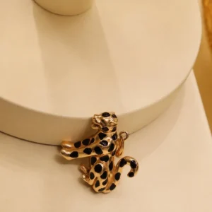 Leopard Enamel Pendant