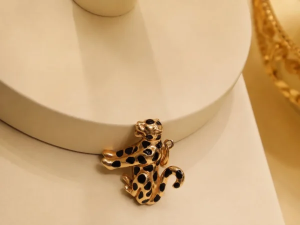 Leopard Enamel Pendant