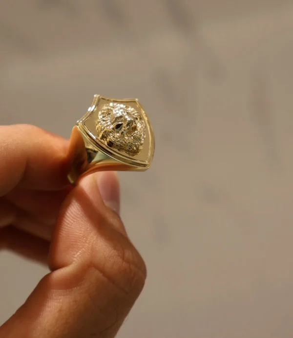 Lion Head Shield Ring