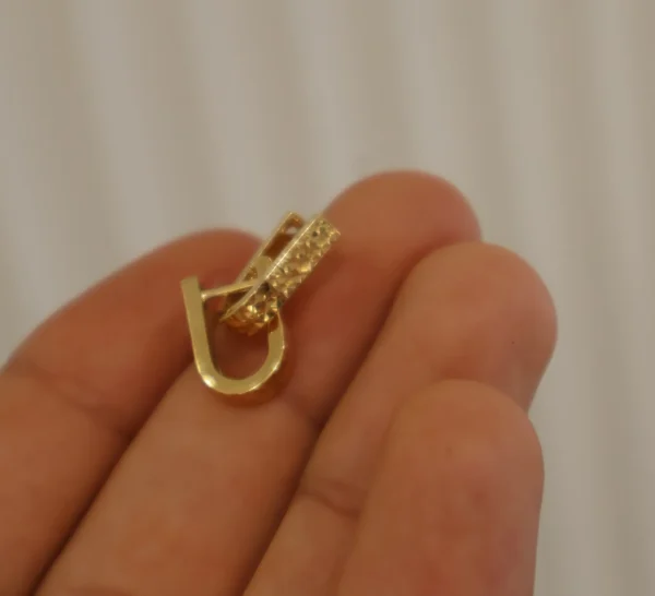 Textured Bar Huggie Earrings