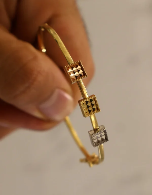 Tri-Colour Pyramid Bangle