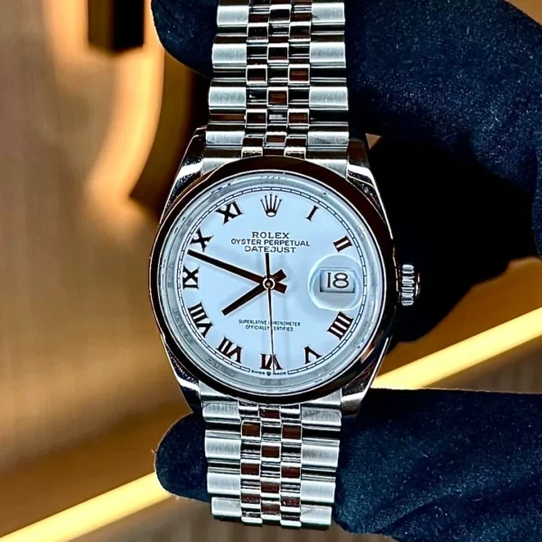 Rolex Datejust 36 White Roman Dial