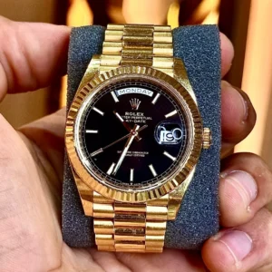 Rolex Day-Date 40 Everose Gold Black Dial