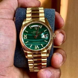 Rolex Day-Date 40 Yellow Gold Malachite Dial